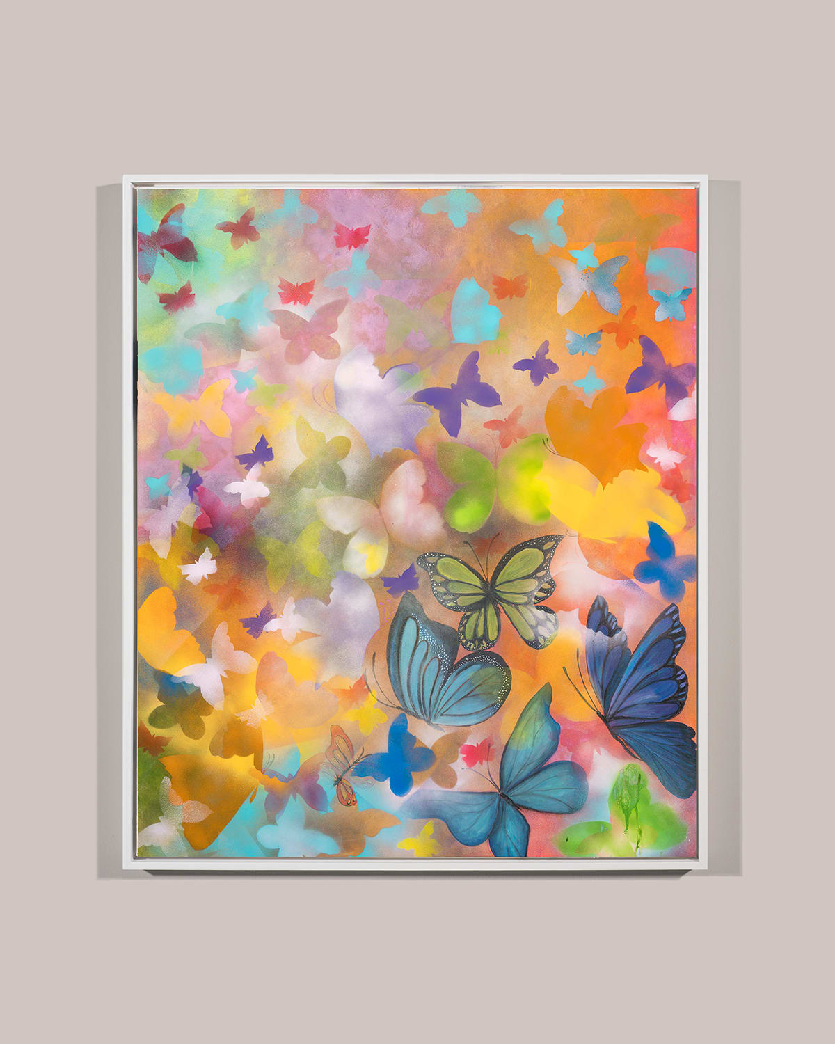 "Butterflies in Flight" Framed Giclee