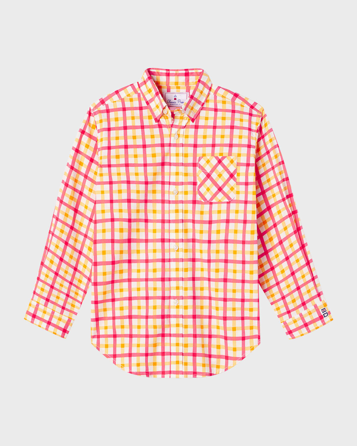 Boy's Owen Gingham-Print Button Down Shirt, Size 2-12