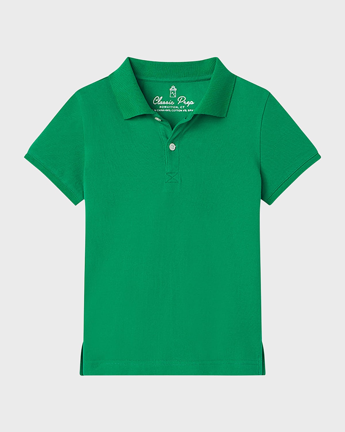 Classic Prep Childrenswear Kids' Boy's Huck Pique Polo Shirt In Blarney Green