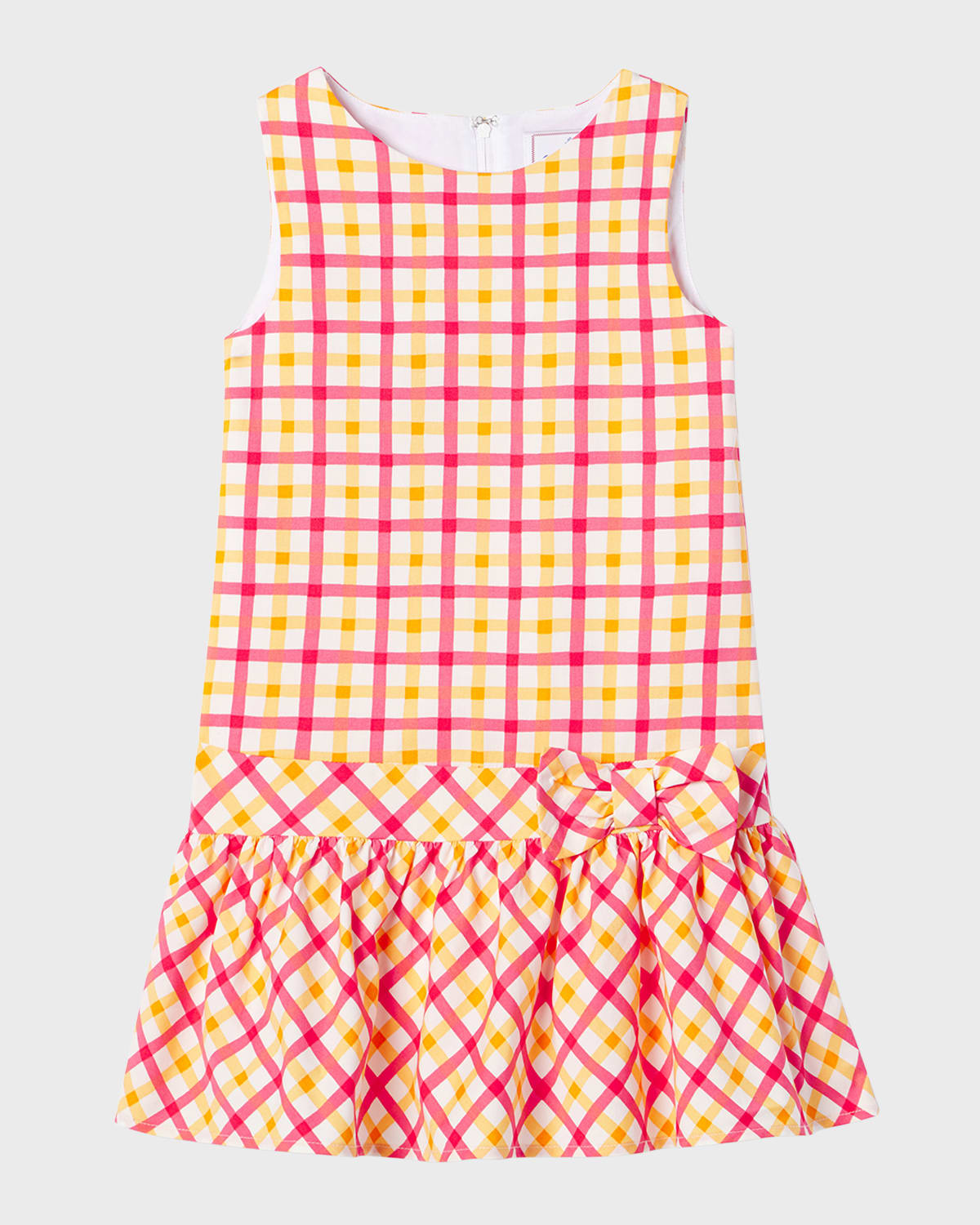 Classic Prep Childrenswear Kids' Girl's Cameron Aloha Gingham-print Dress In Aloha Watercolor