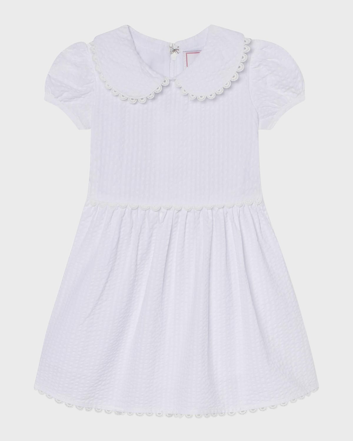 Classic Prep Childrenswear Kids' Girl's Hazel Seersucker Dress In Bright White On B