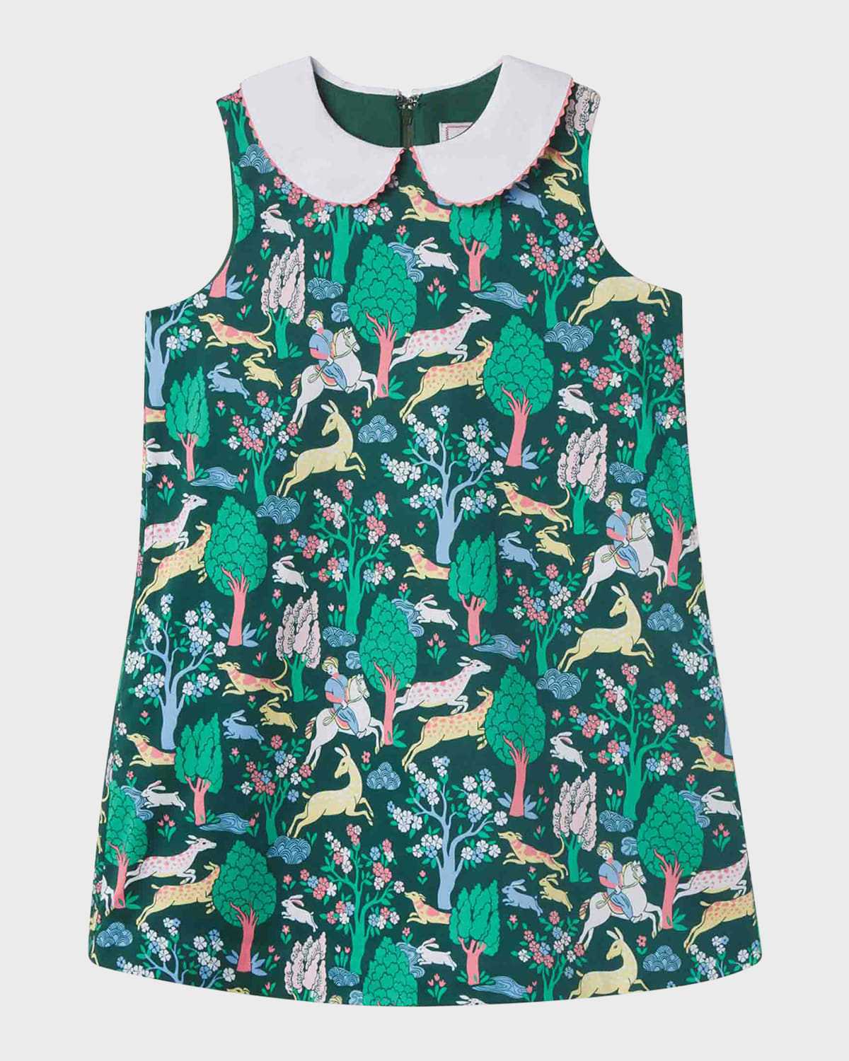 Girl's Maddie Primrose-Print Collared Dress, Size 6M-8