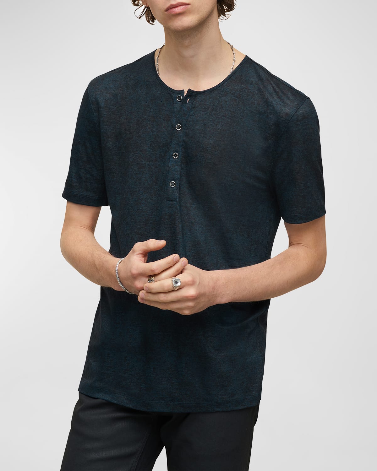 Men's Torrance Linen Henley T-Shirt