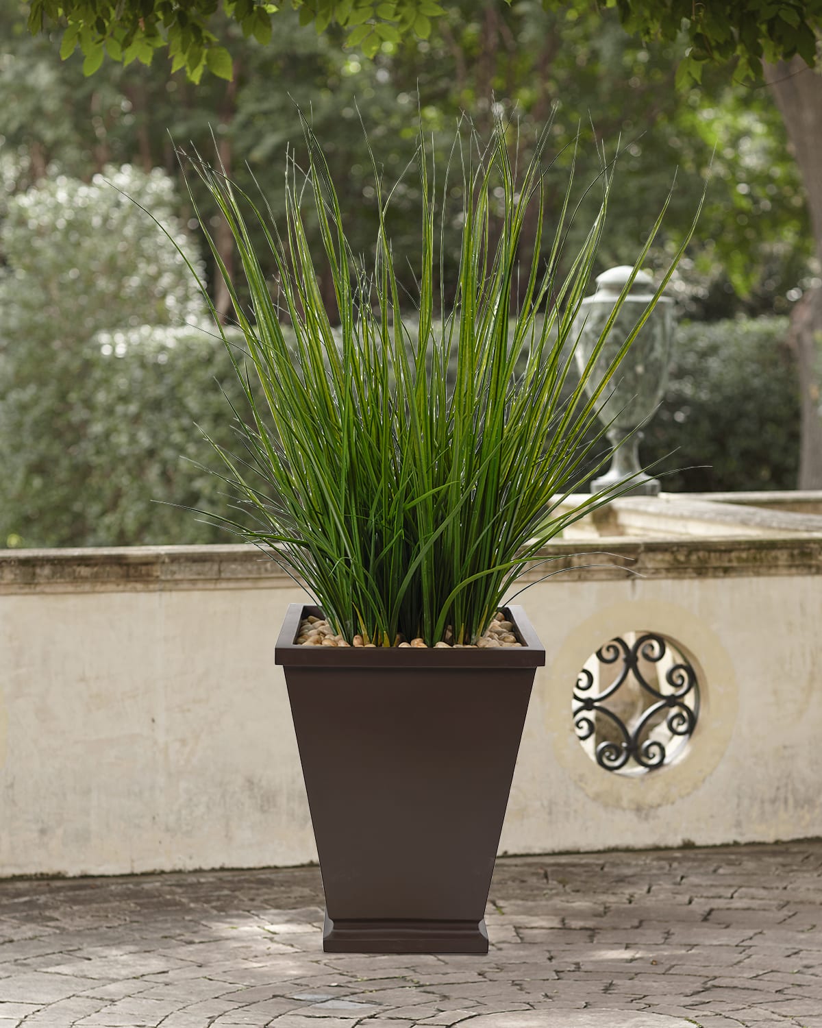 Ndi Faux Grass In Tapered Square Pot, 65"t