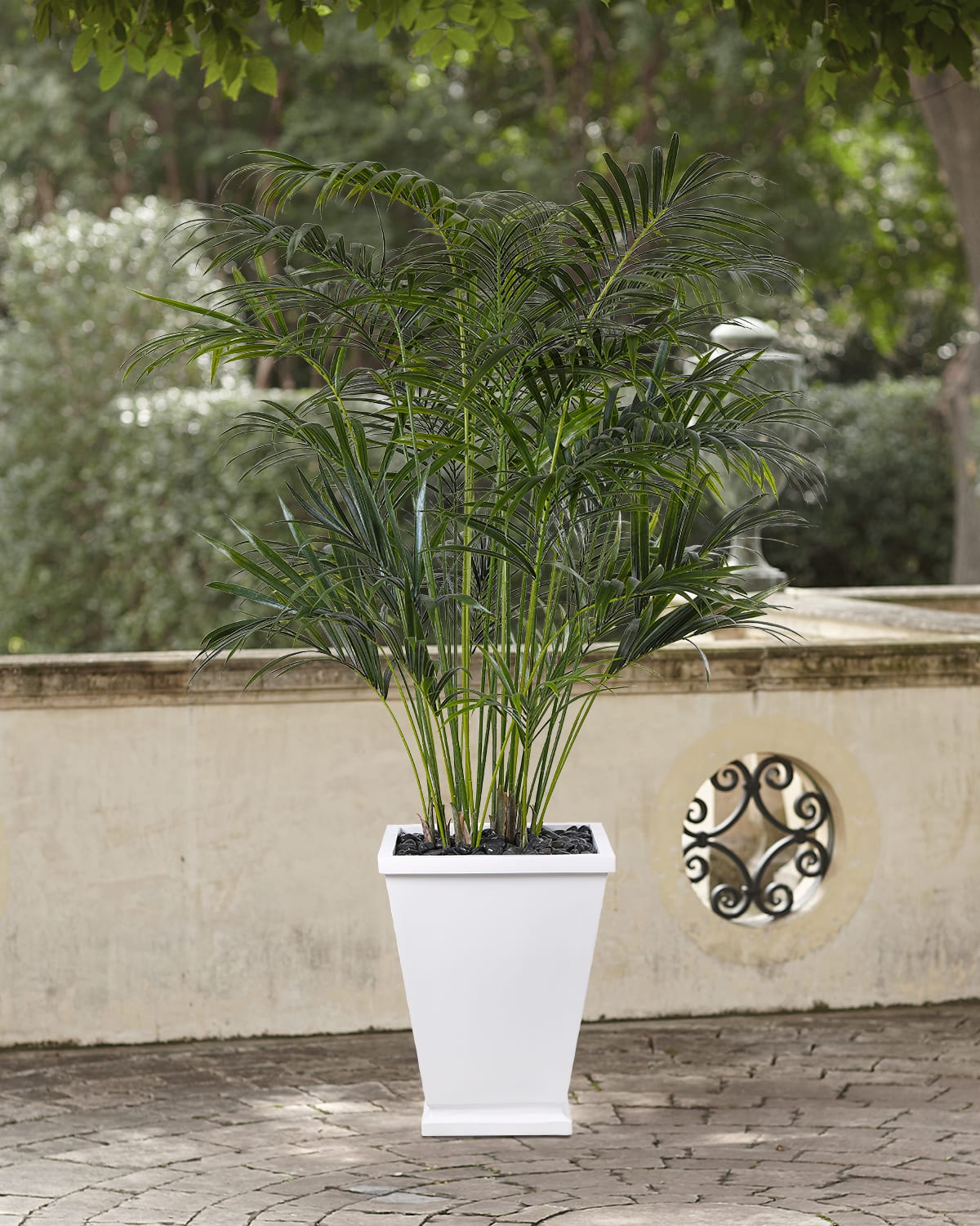 Faux Palm In Tapered Square Pot, 84"T