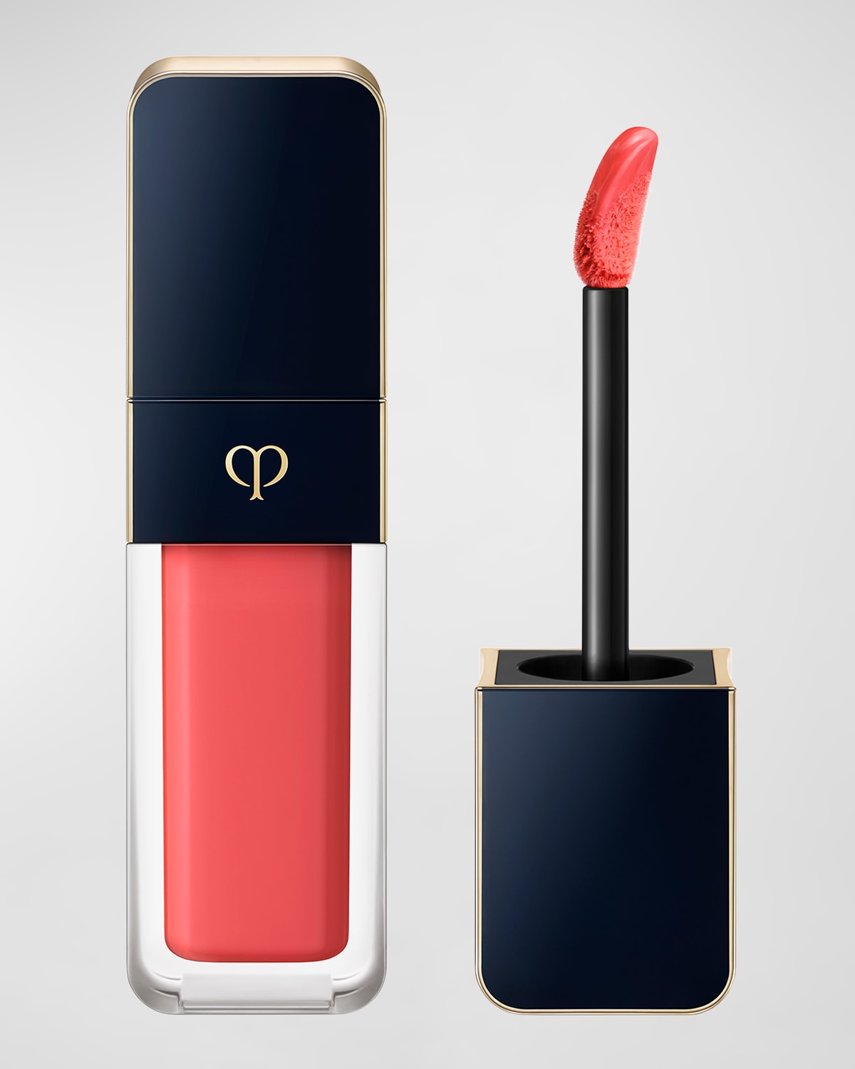 Shop Clé De Peau Beauté Cream Rouge Shine Liquid Lipstick In 202 Plumeria Apricot