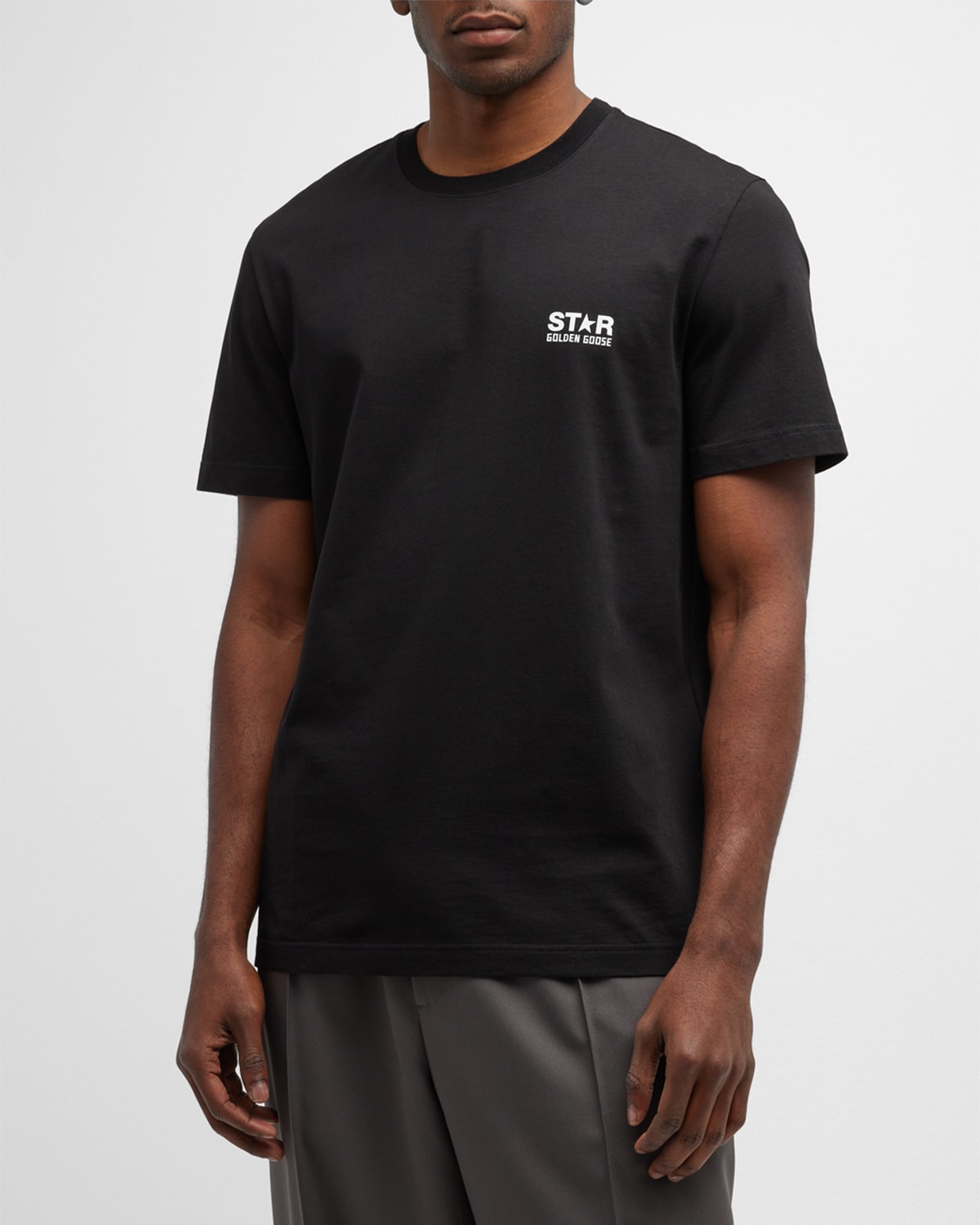 Golden Goose Classic Black T-shirt In Black/white