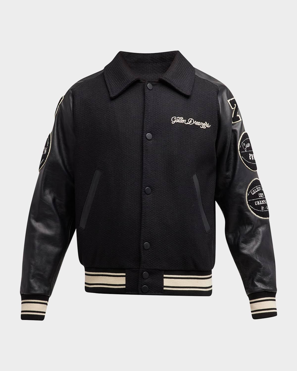 Men's Bomber Jacket with College Patches