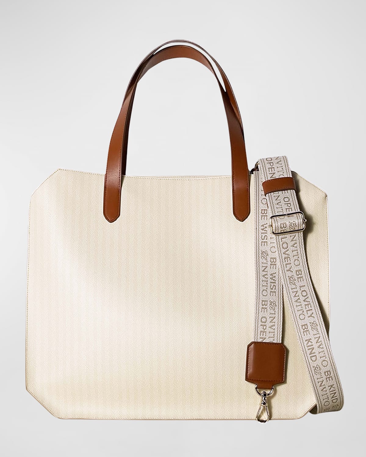 Bell'invito Ivory Tote In Siena