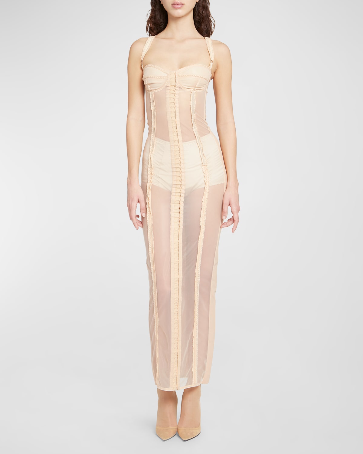 Dolce & Gabbana Kim Dolcegabbana Medium Length Dress In Lt Pink