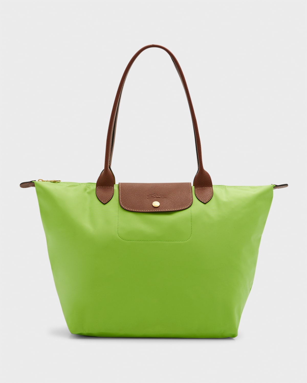 Longchamp Le Pliage Large Recycled Canvas Tote Bag In Green Light