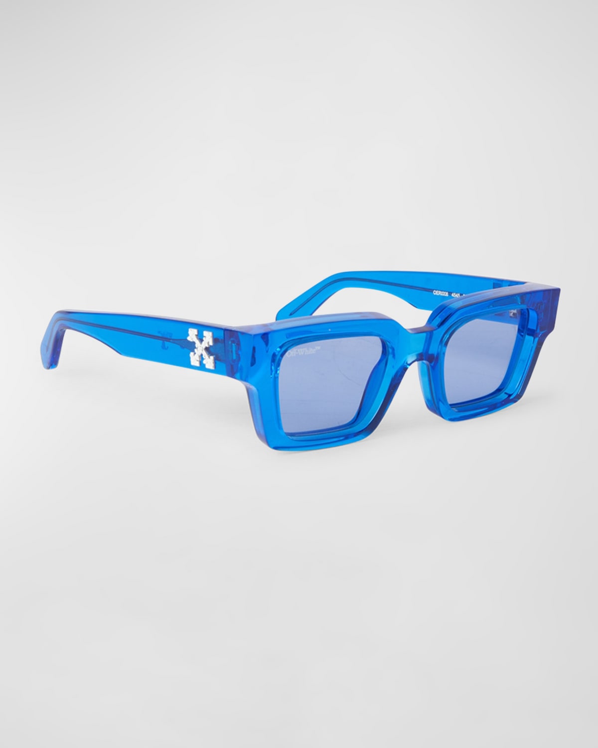 Off-white Virgil Sunglasses In Clear Blue