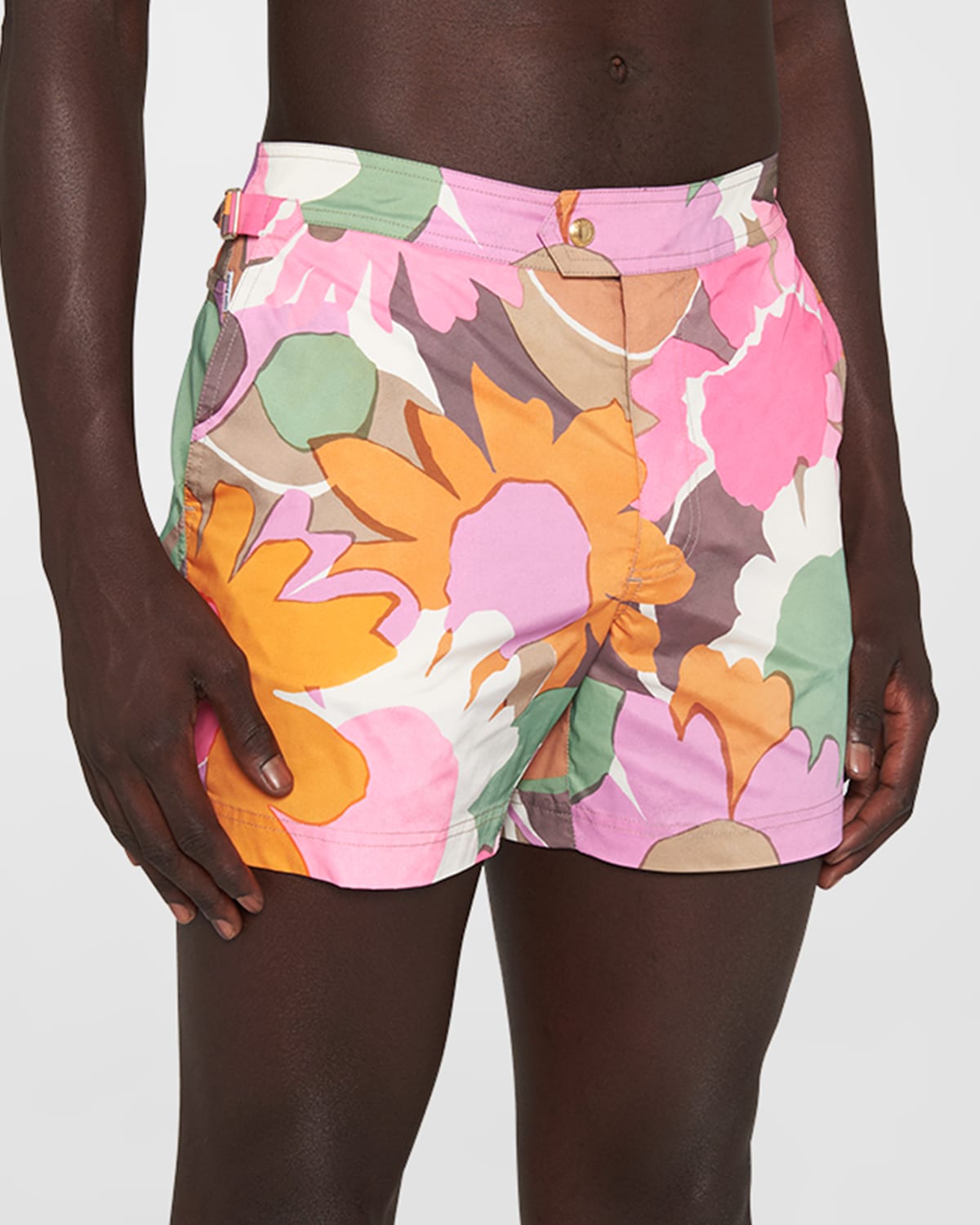Tom Ford Men's Bold Daisy Swim Shorts In Bold Daisy