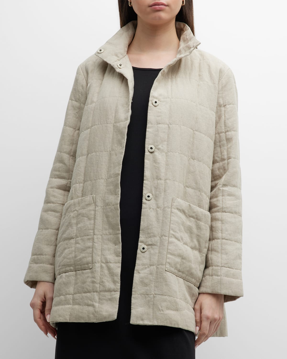 Eileen fisher quilted jacket online