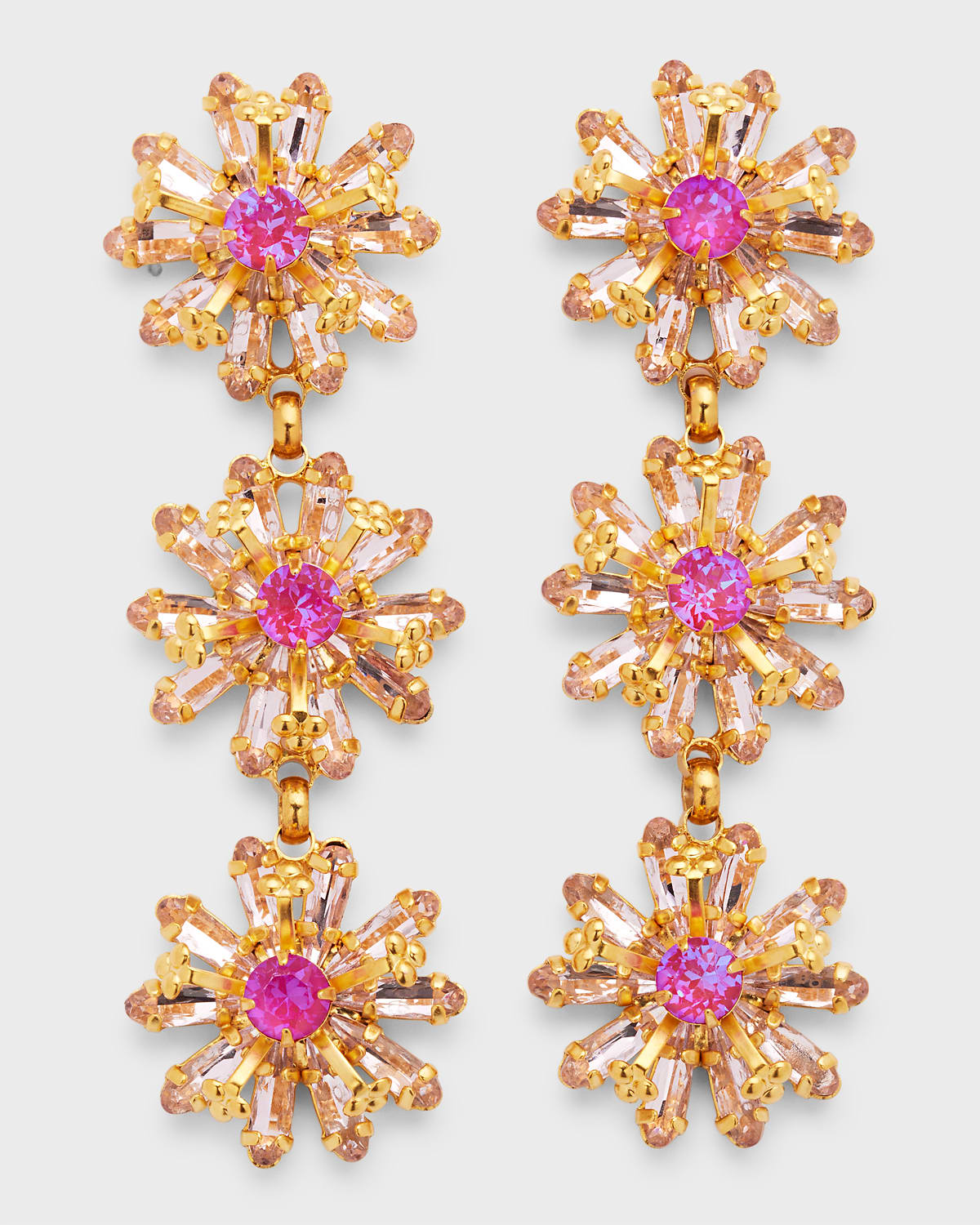 Freesia 14K Gold Plated Crystal Earrings