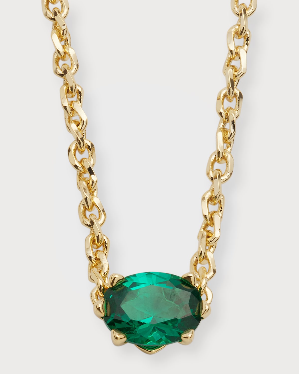 Kendra Scott Cailin Cubic Zirconia Station Necklace In Gold Green Crysta