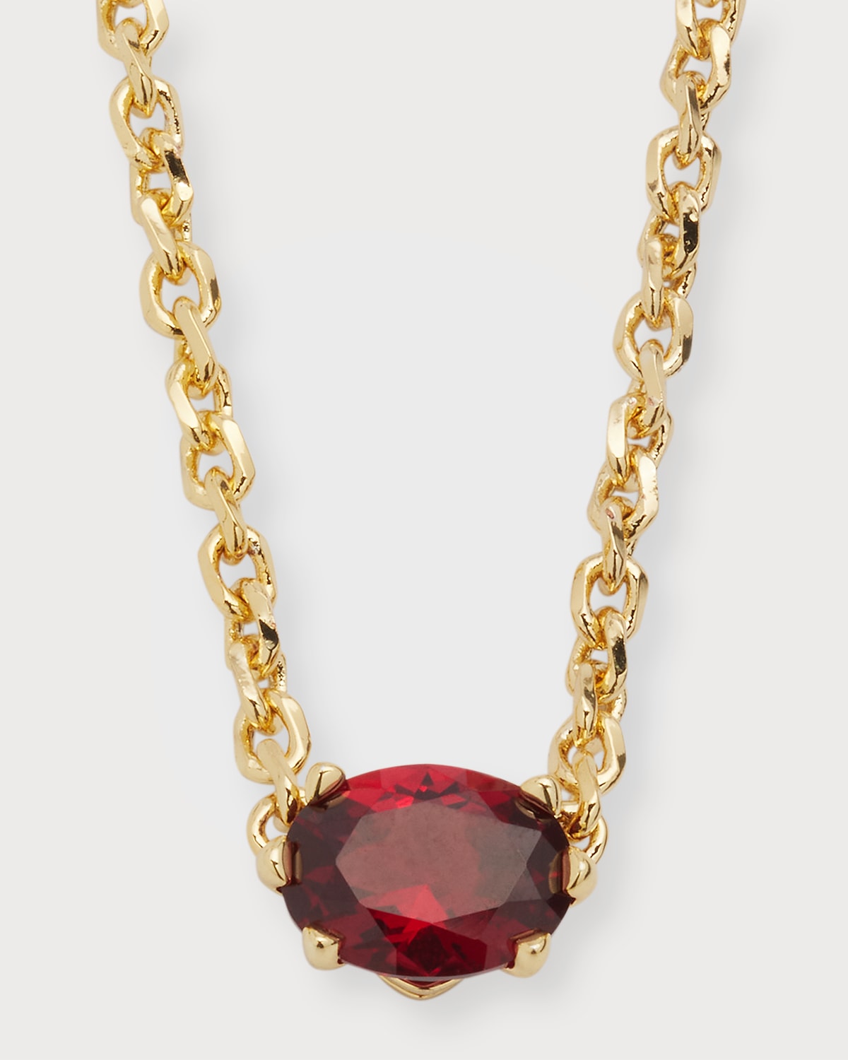 Kendra Scott Cailin Cubic Zirconia Station Necklace In Gold Red Crystal