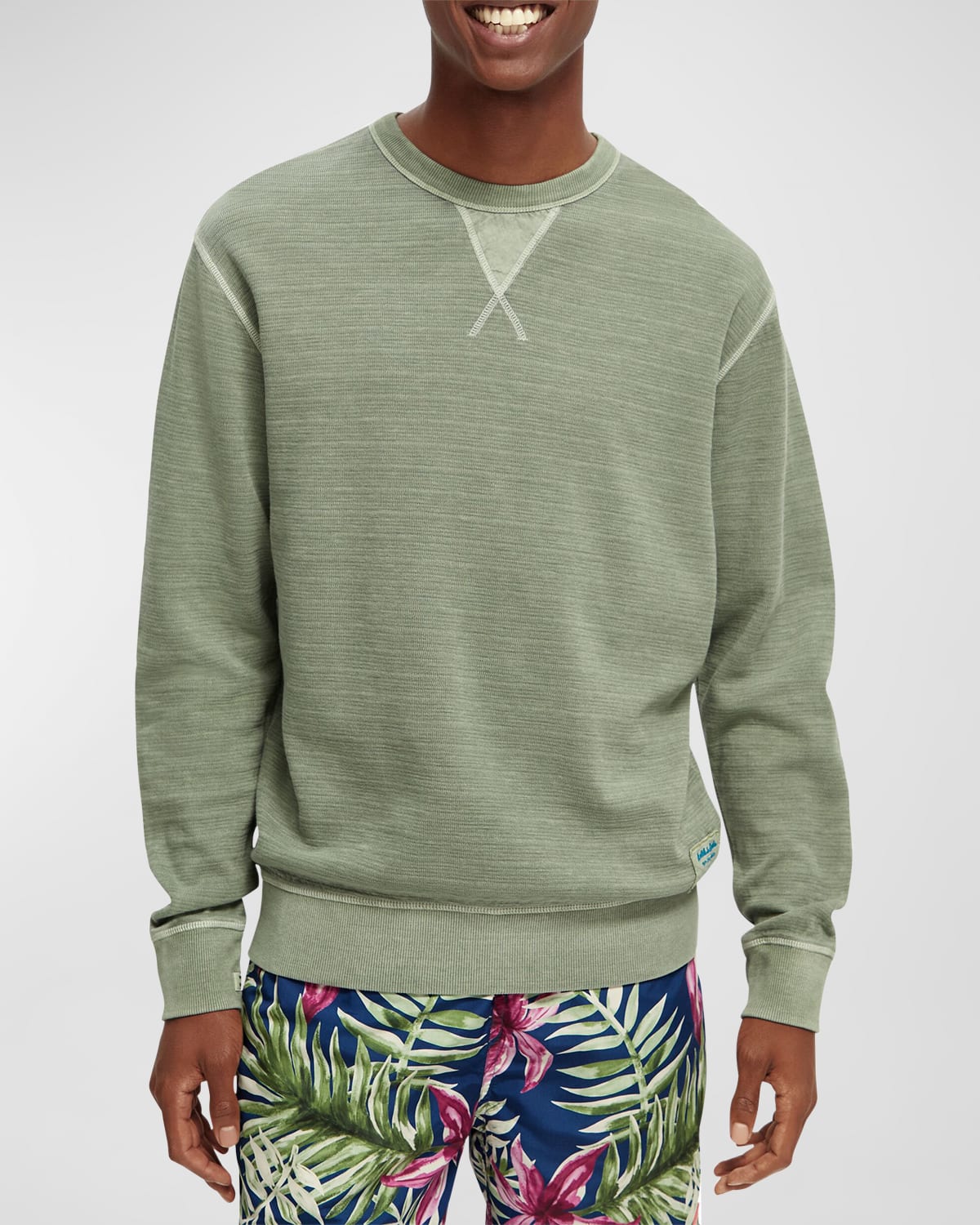 Men's Garment-Dyed Structured Sweatshirt