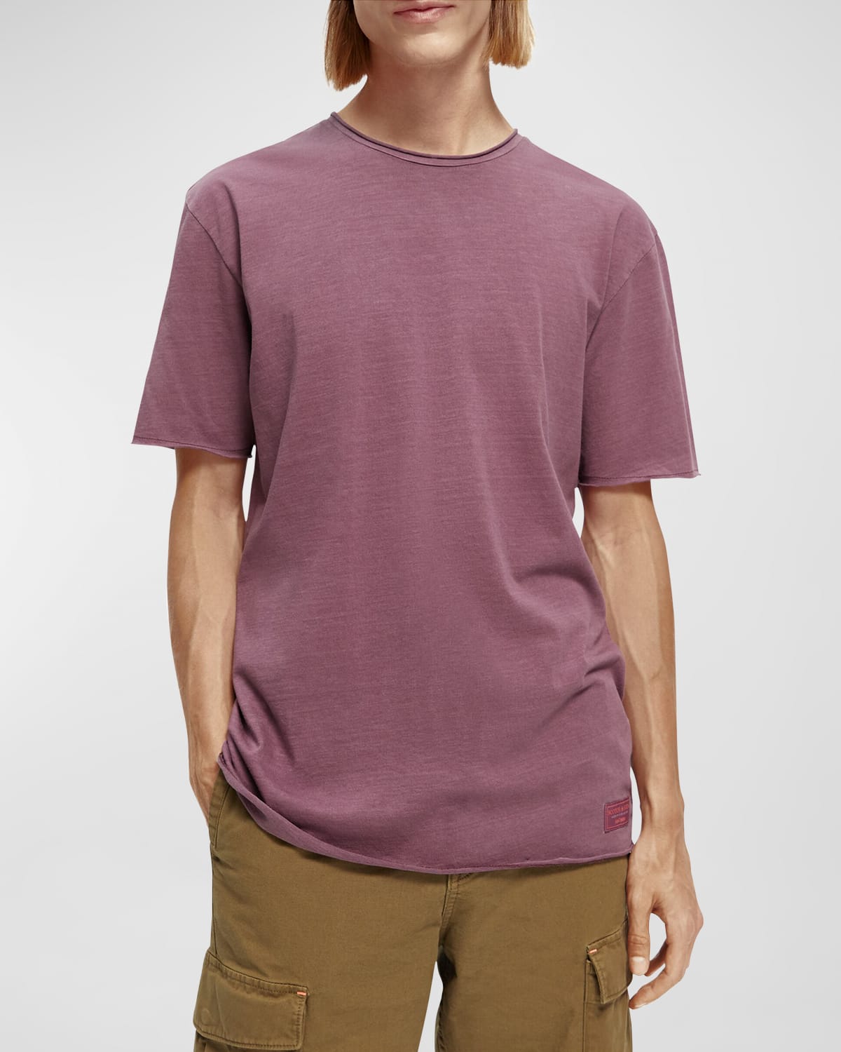 Men's Garment-Dyed Raw-Edge T-Shirt