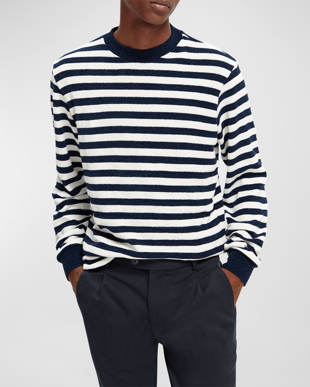 Men's Textured Stripe Sweatshirt