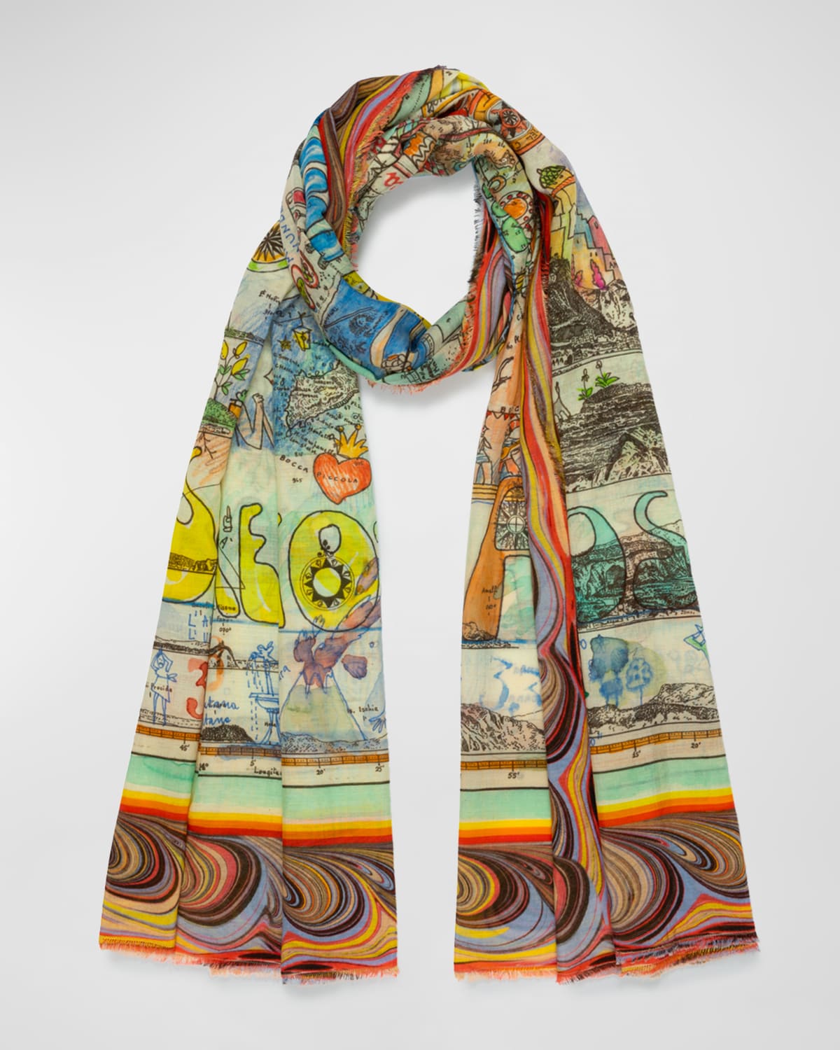 Faliero Sarti Amalfi Cashmere-blend Scarf In Costa