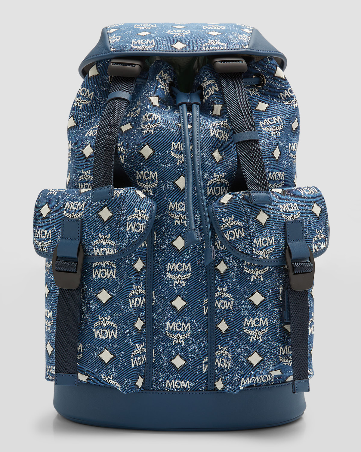 Mcm shop denim backpack