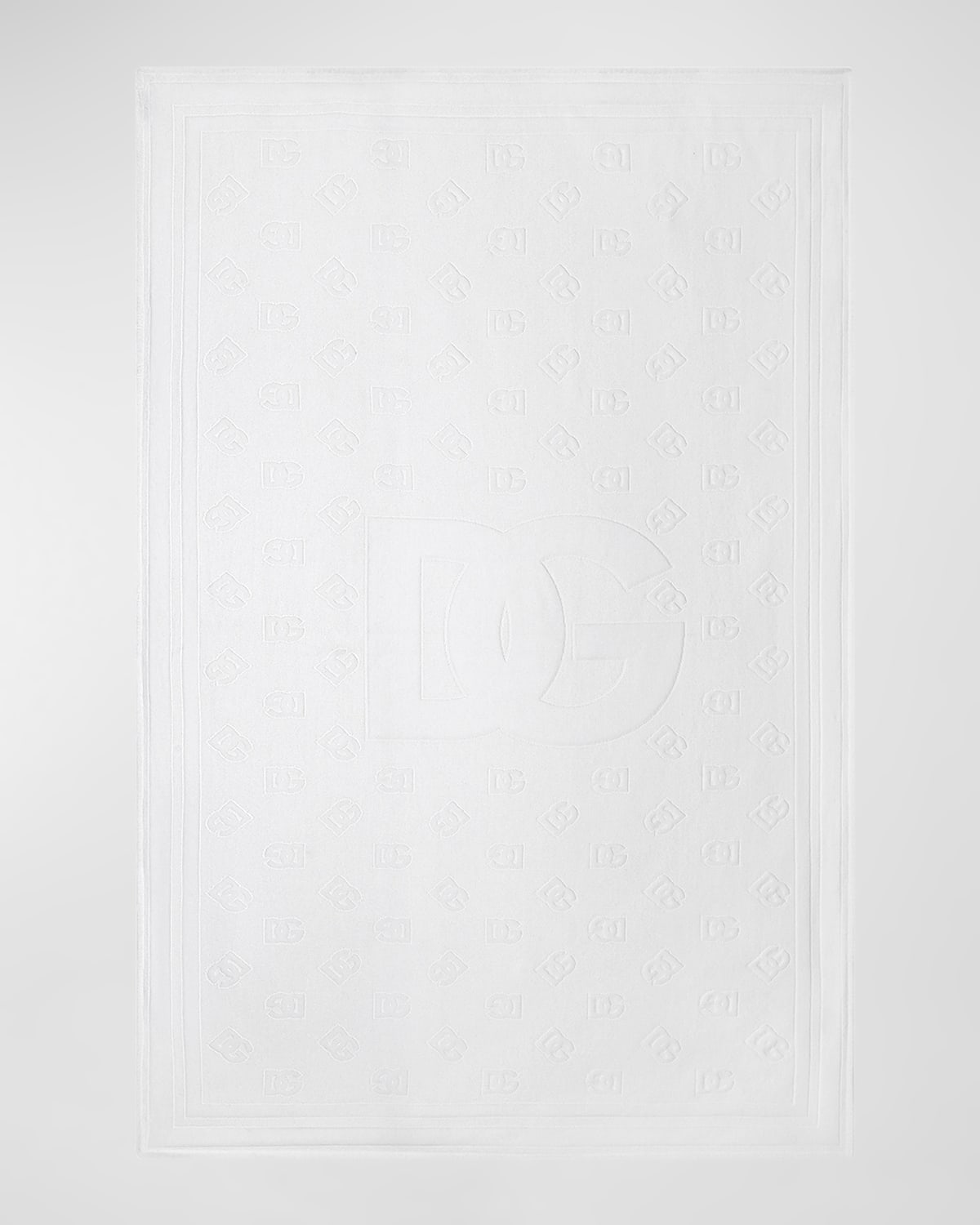 Dolce & Gabbana Cotton Jacquard Dg-monogram Beach Towel