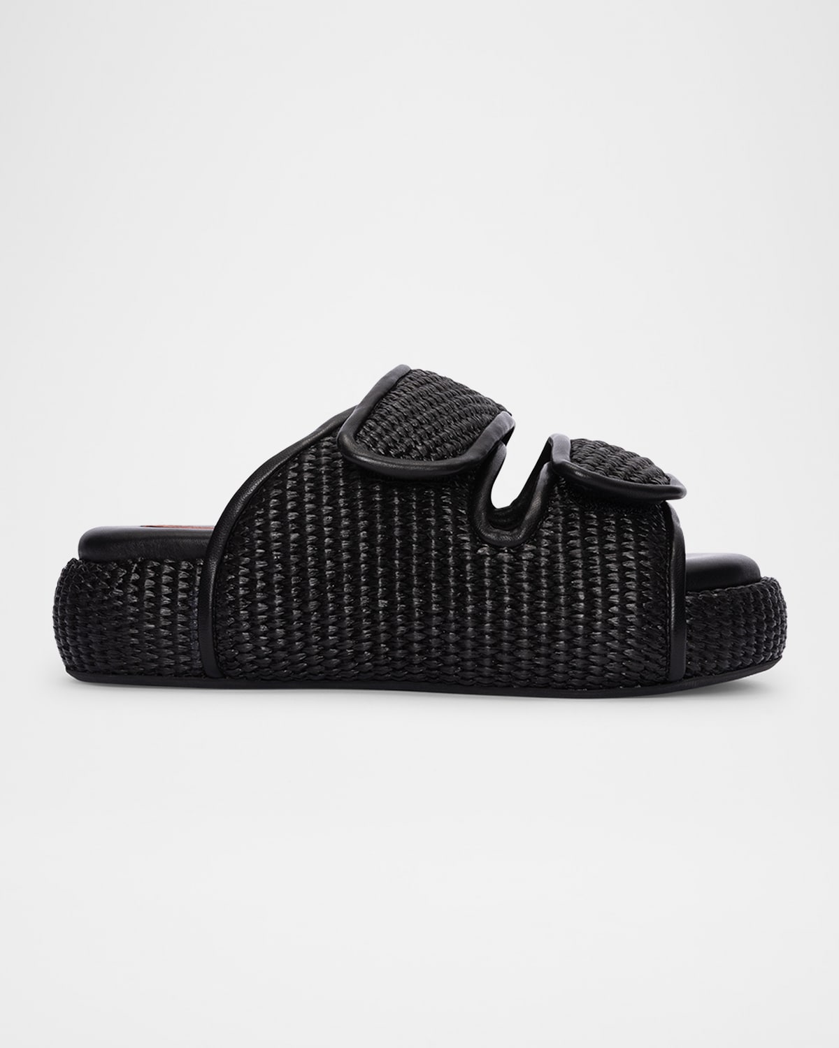 Simon Miller Cro Woven Dual-grip Slide Sandals In Black