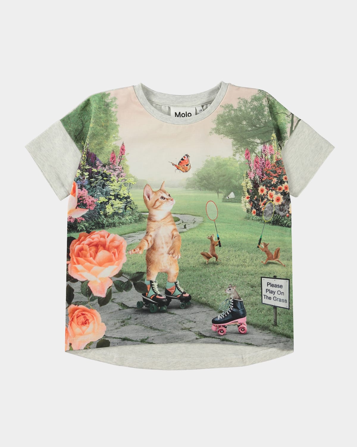 Girl's Raeesa Kitten In The Park Graphic T-Shirt, Size 8-10