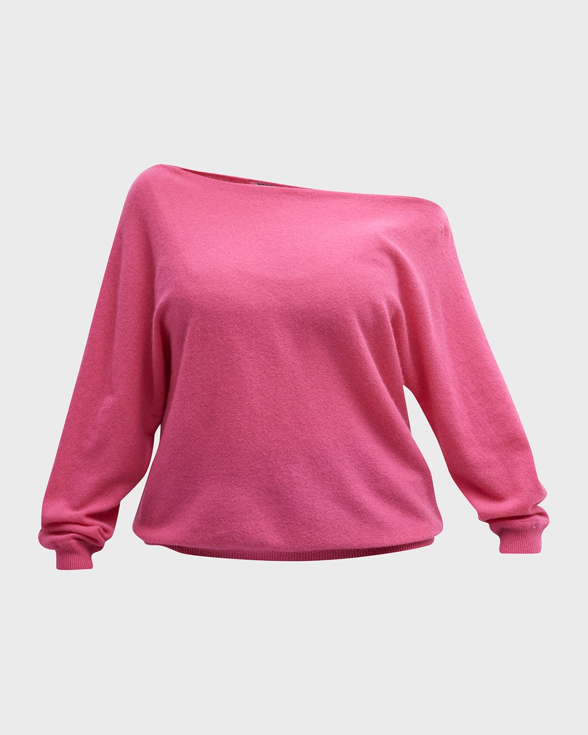 Minnie Rose Plus Plus Size Cashmere Off-shoulder Sweater In Azalea