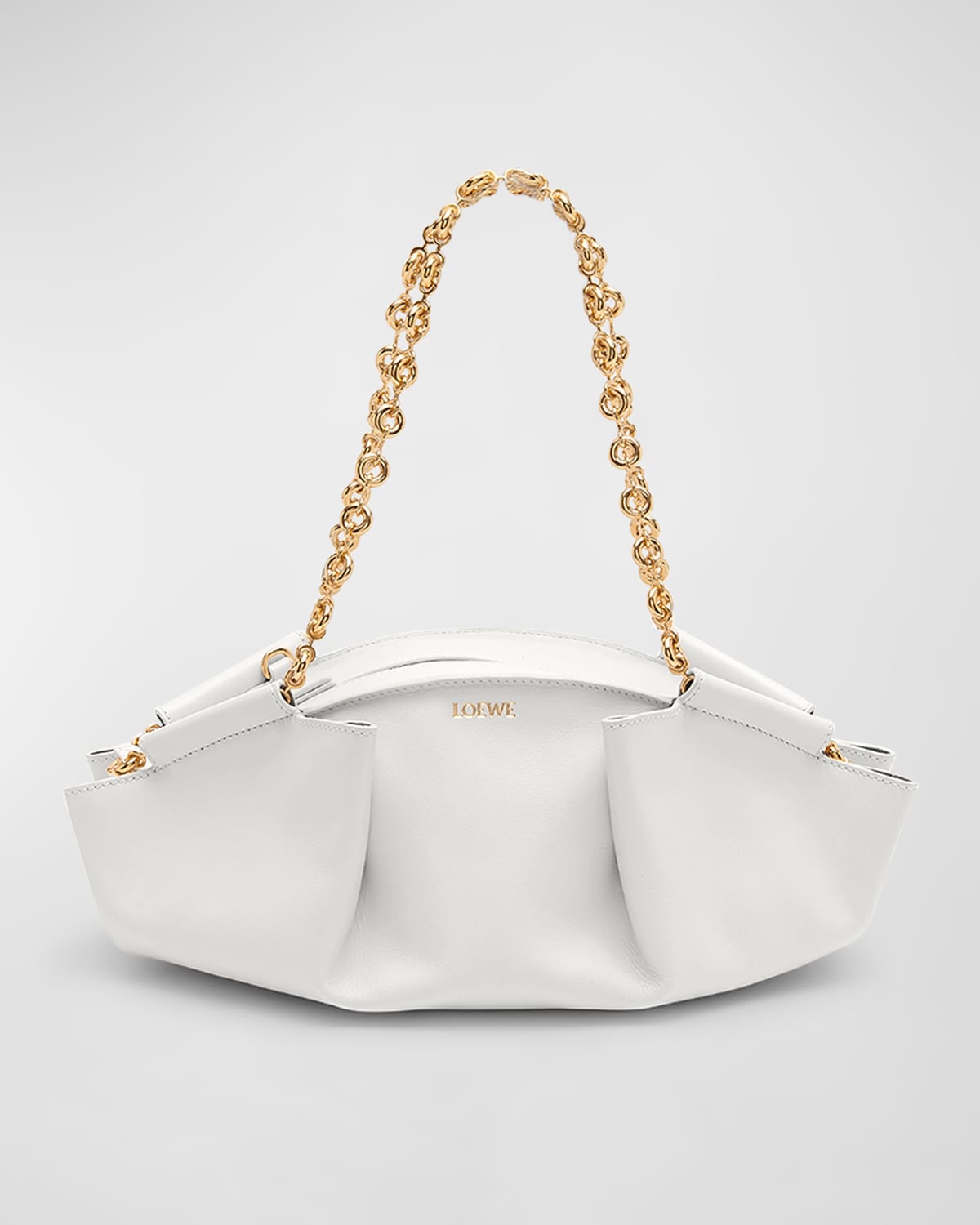 LOEWE PASEO SMALL LEATHER CHAIN SHOULDER BAG