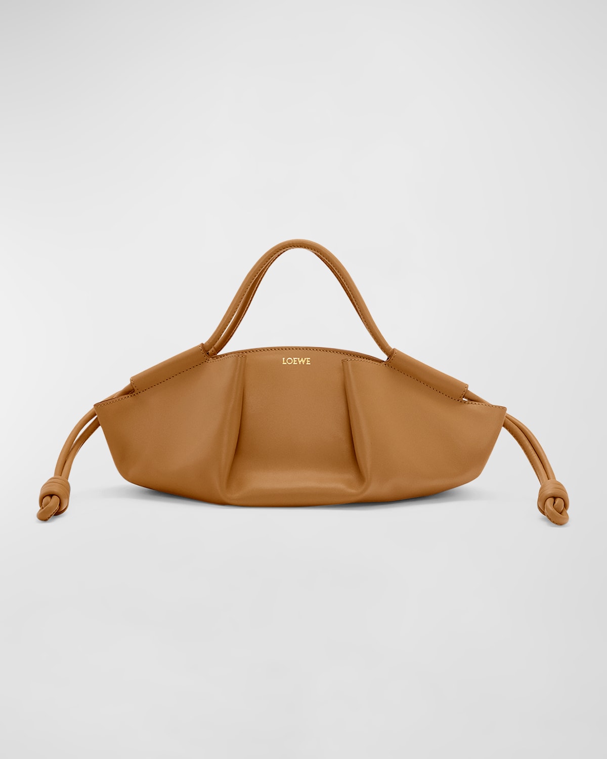 Loewe Paseo Small Leather Top-handle Bag In 3980 Oak