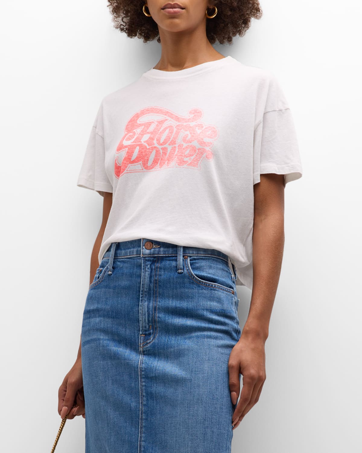 MOTHER BOWIE X MOTHER THE GRAB BAG CROP TEE