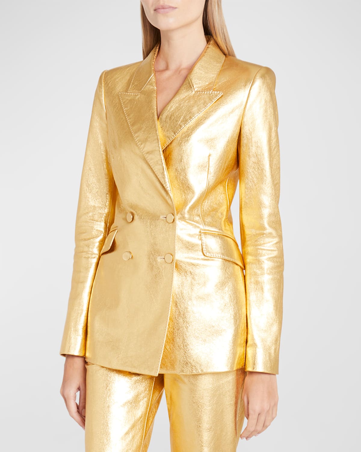 Metallic gold blazer online