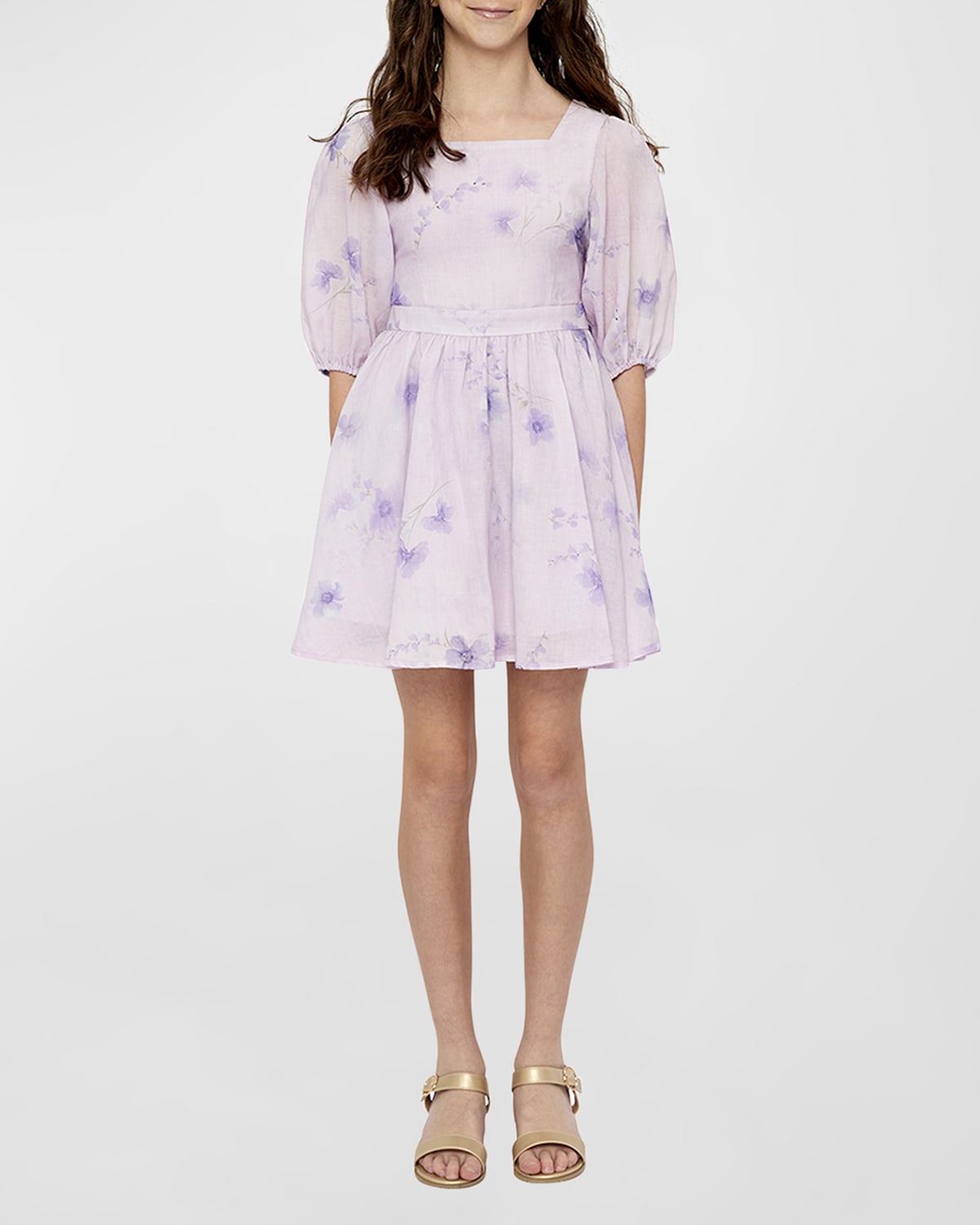 Bardot Junior Kids' Girl's Margo Floral-print Open Back Dress In Petal ...