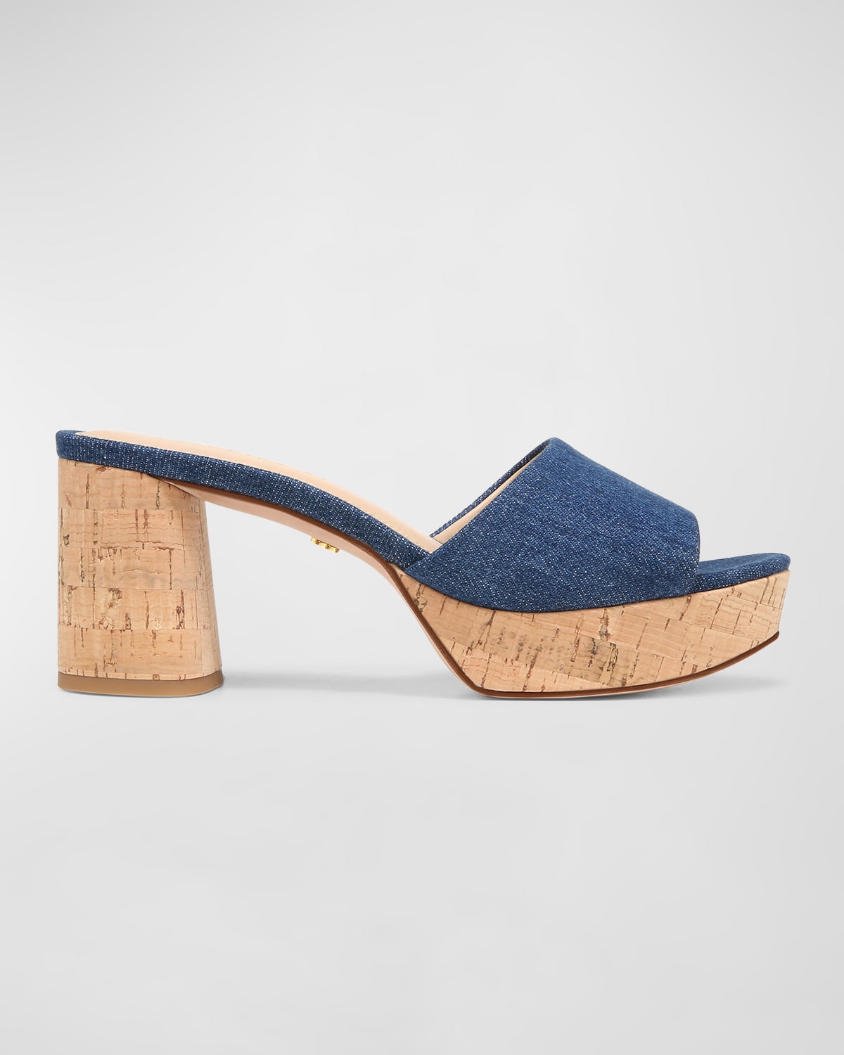 VERONICA BEARD DALI DENIM PLATFORM MULES