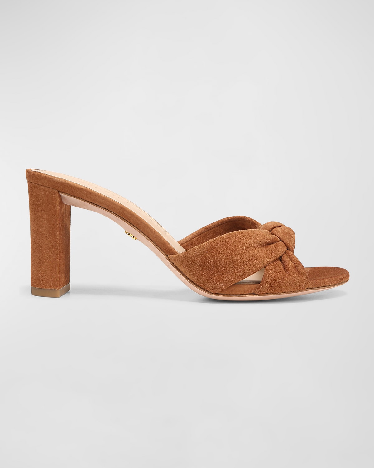 VERONICA BEARD GANITA KNOTTED SUEDE MULE SANDALS