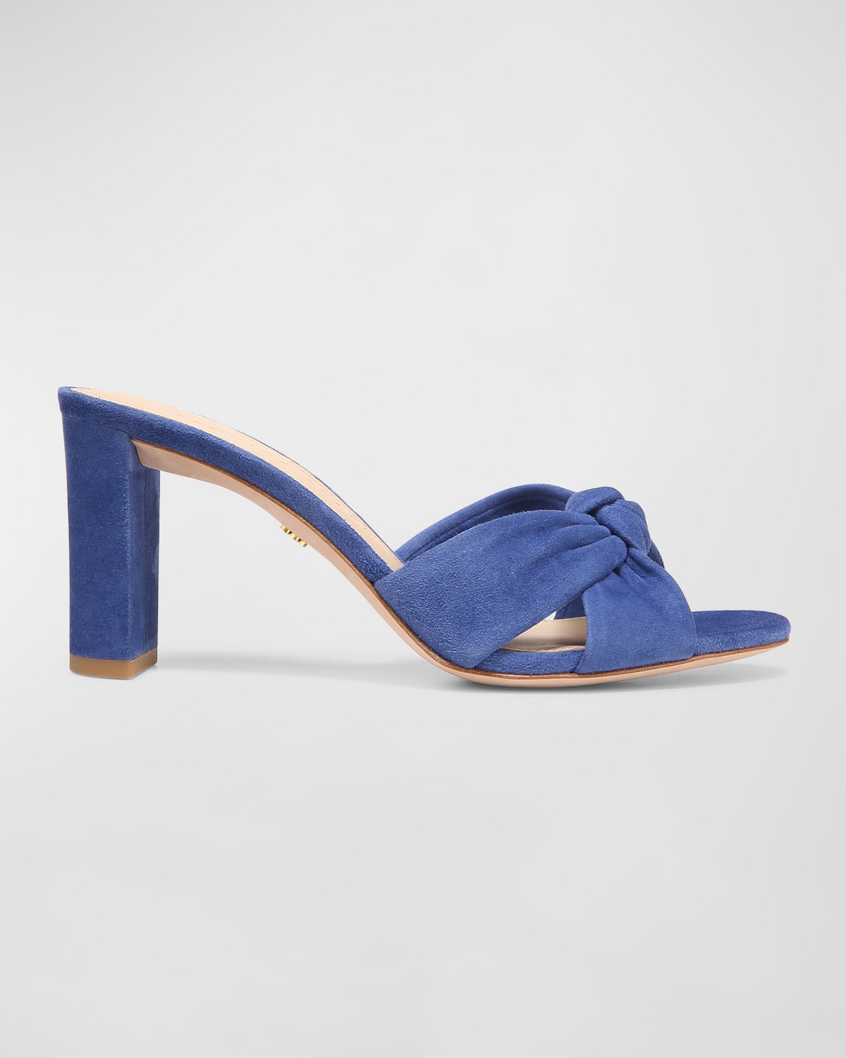 VERONICA BEARD GANITA KNOTTED SUEDE MULE SANDALS