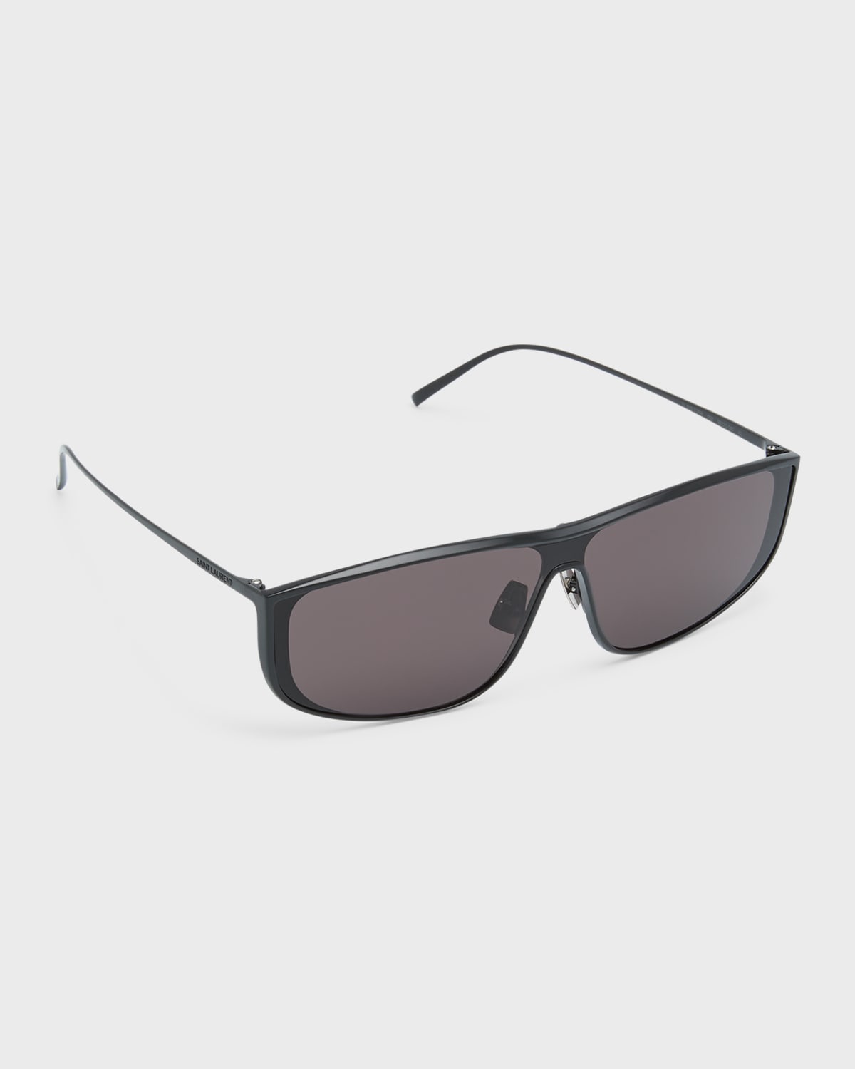 Saint Laurent Luna Zinc Alloy Shield Sunglasses In Black