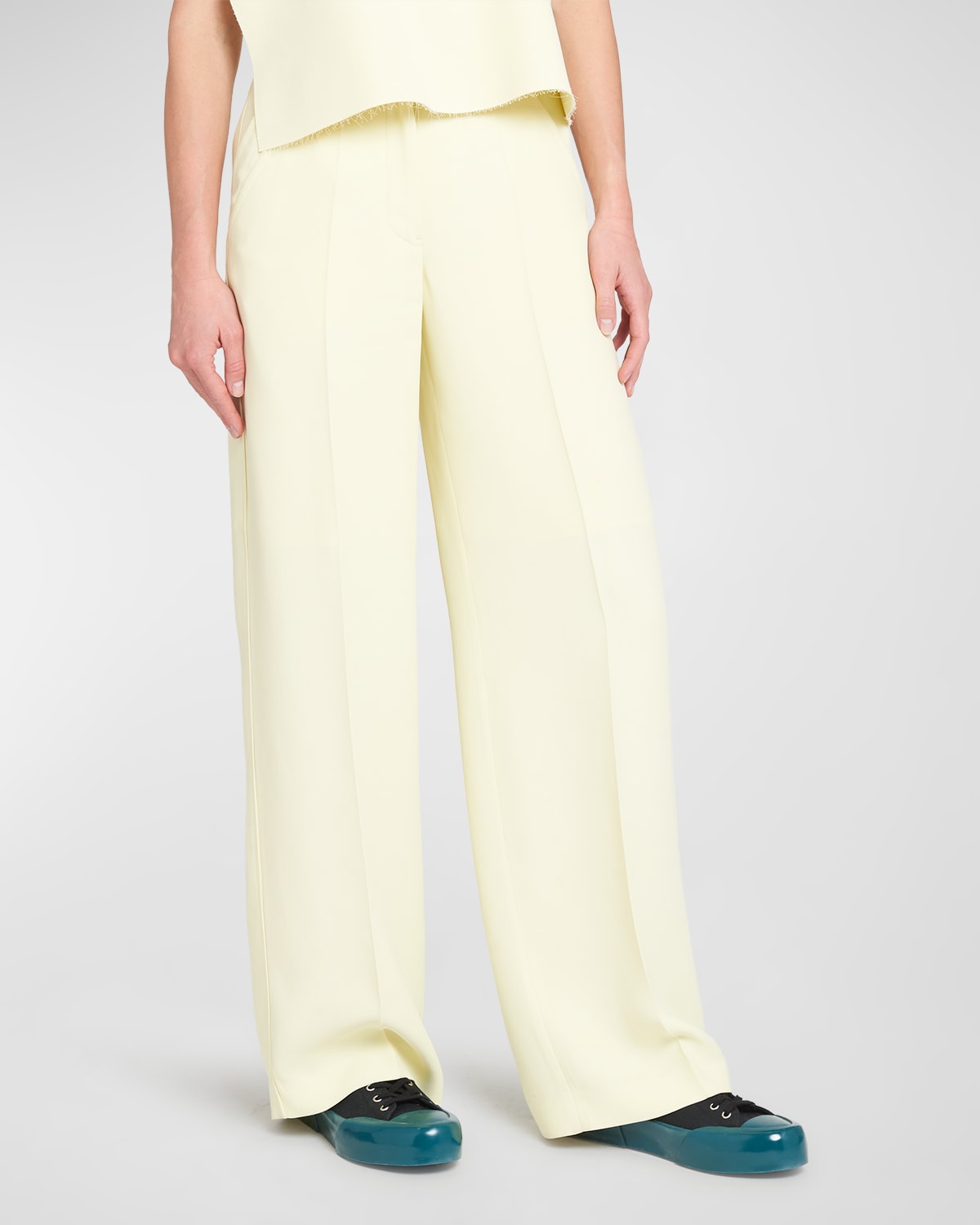Crepe Straight-Leg Trousers