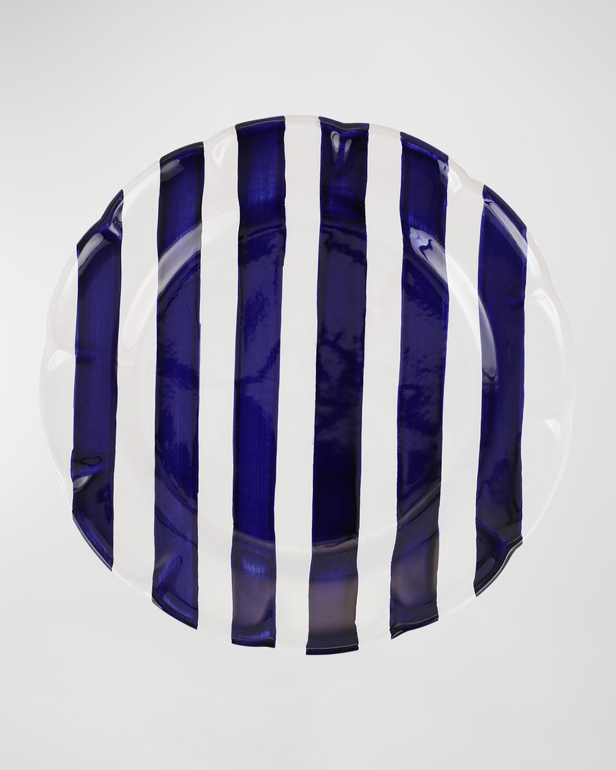 Shop Vietri Amalfitana Stripe Dinner Plate In Cobalt