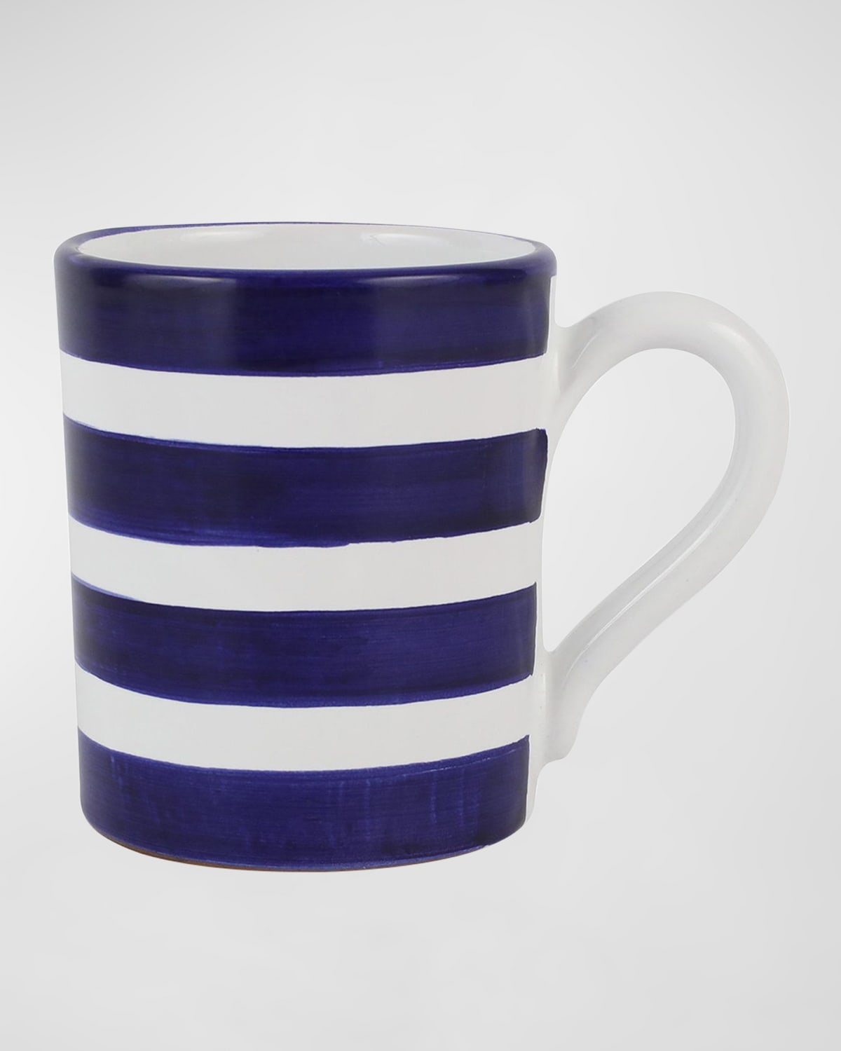 Vietri Amalfitana Striped Mug In Cobalt