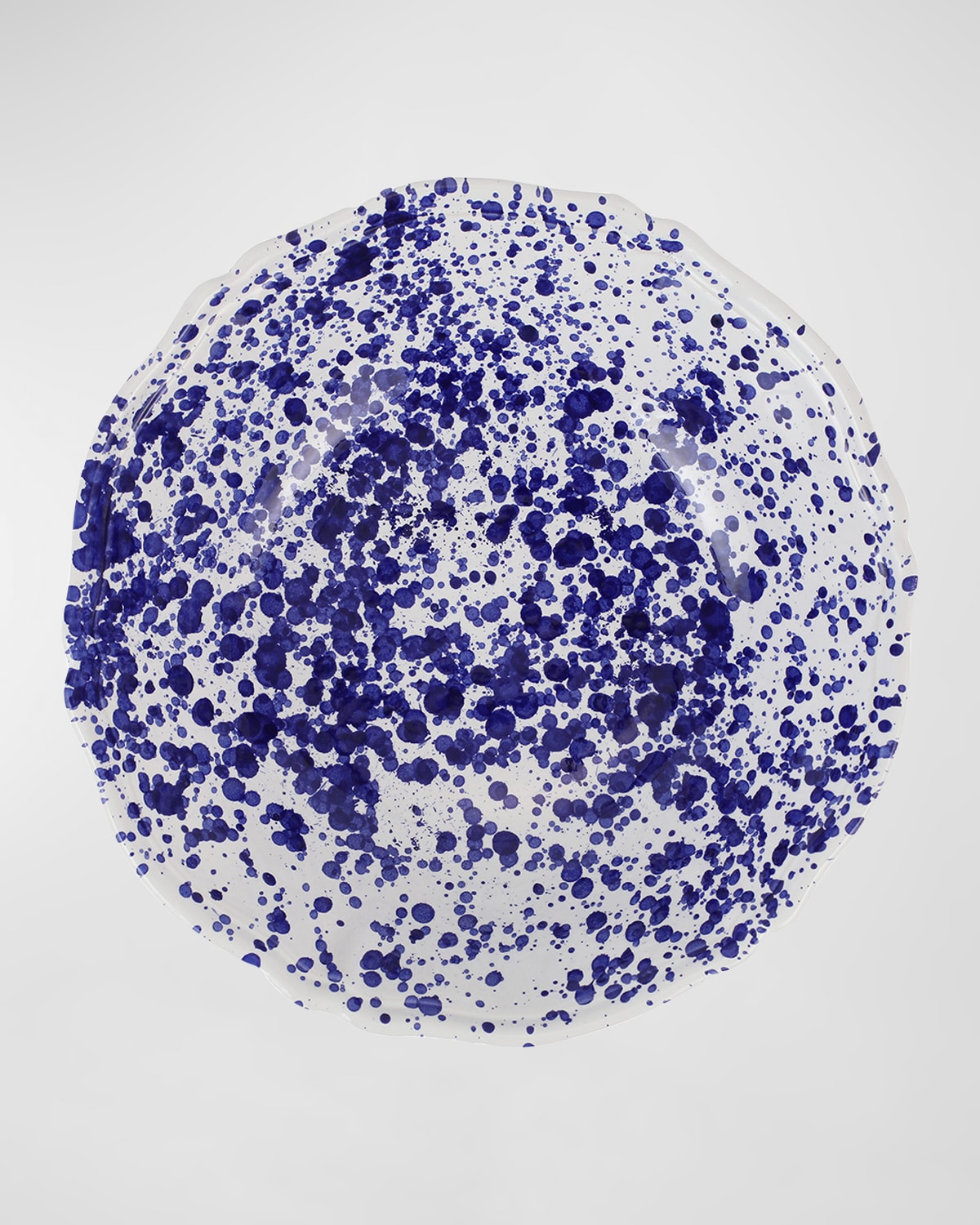 Vietri Amalfitana Aqua Splatter Serving Bowl 12" In Cobalt