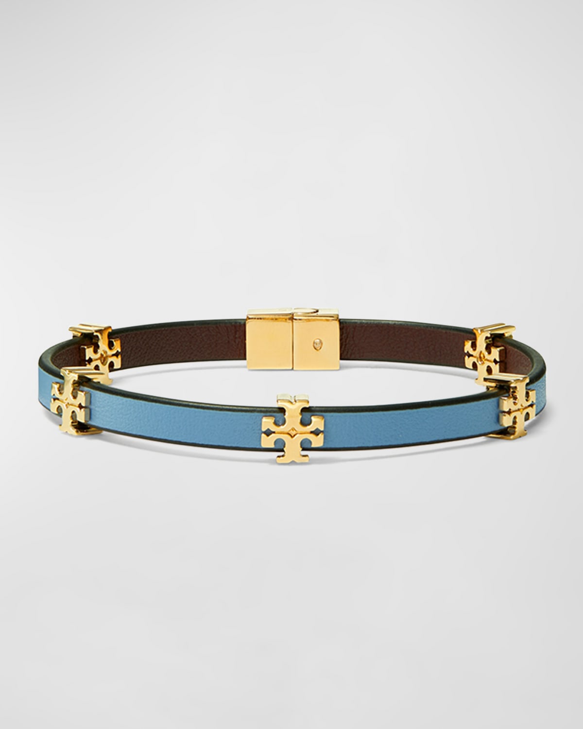 TORY BURCH ELEANOR LOGO LEATHER BRACELET