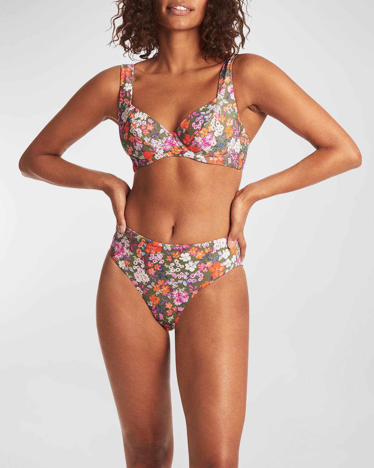 Floral Underwire Bikini Top (C-D Cup)