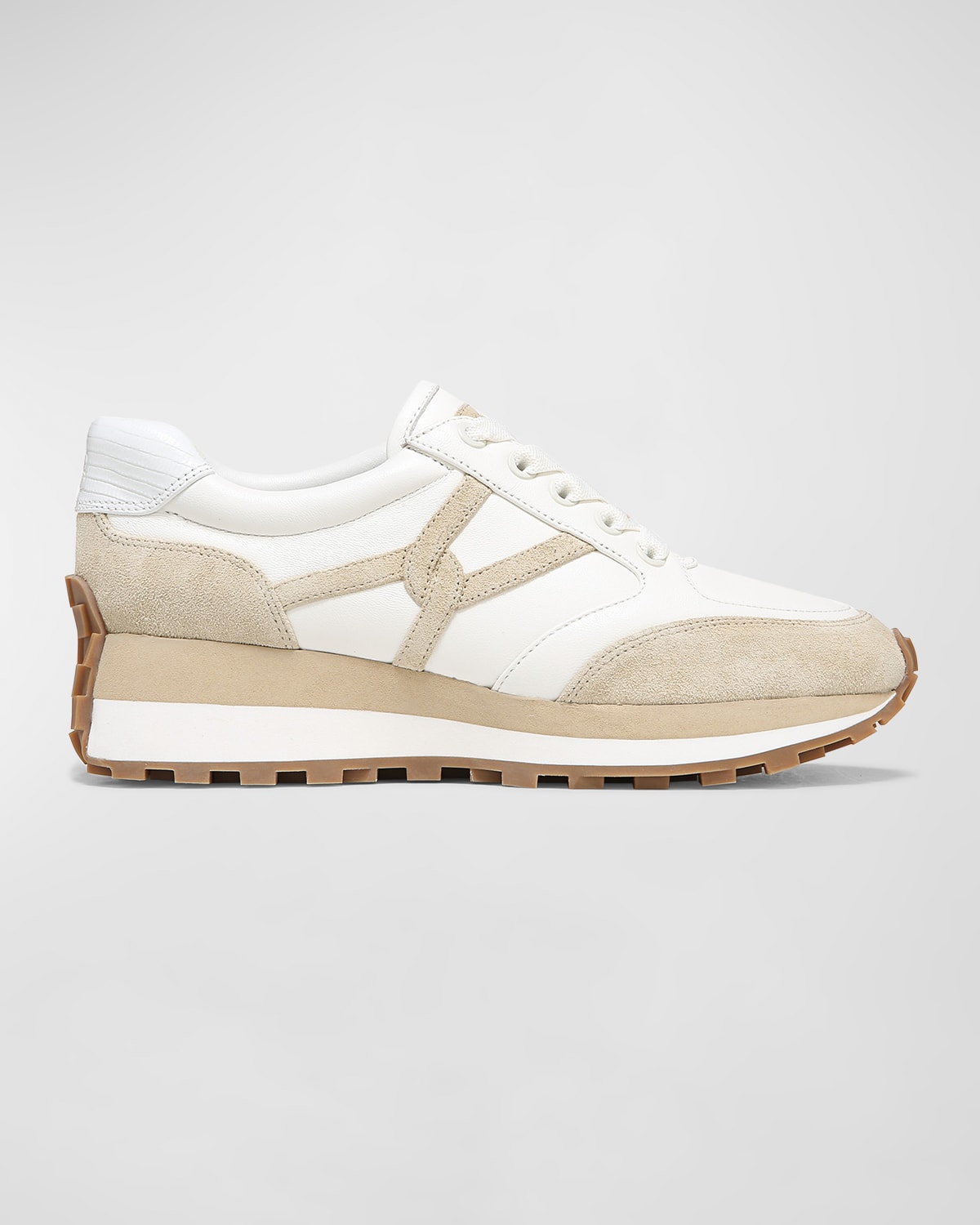Valentina Mixed Leather Retro Sneakers