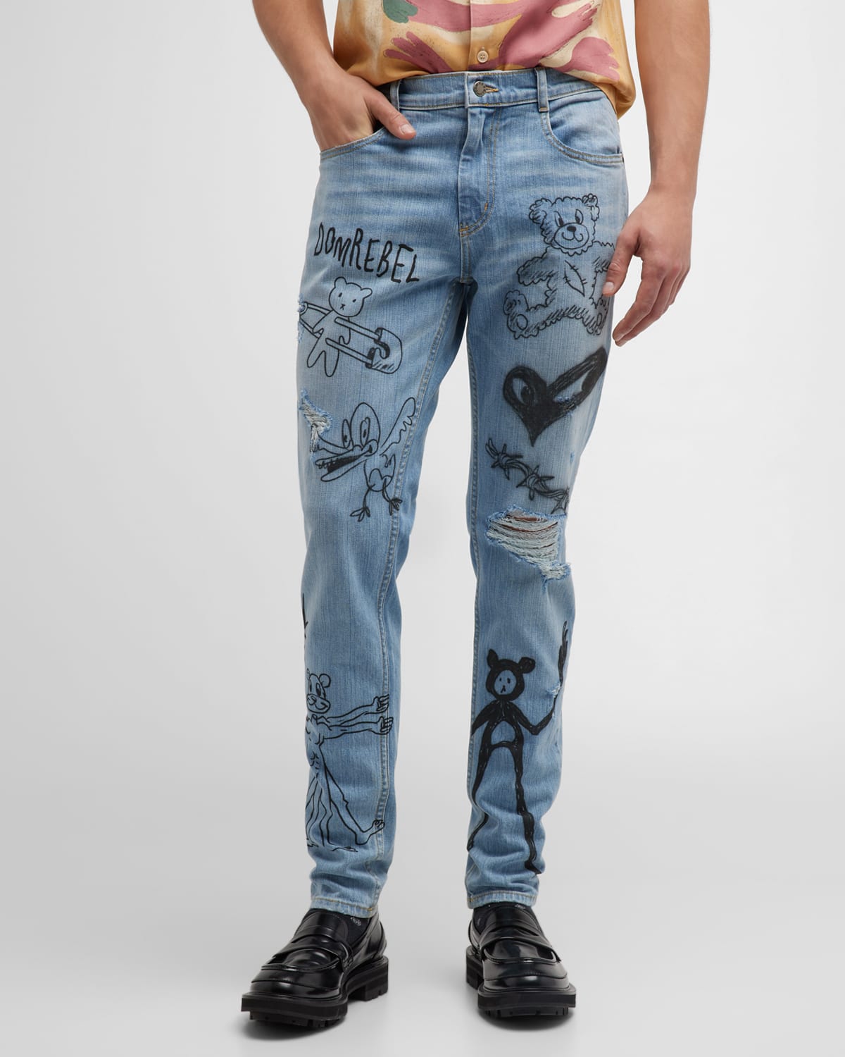 Men's Scribble Skinny Jeans