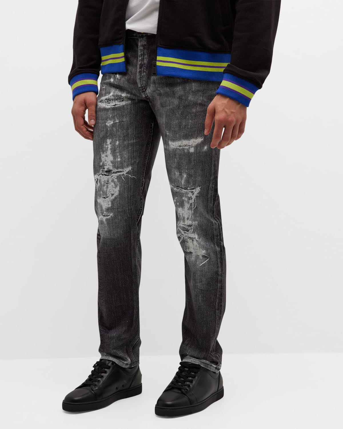 egon lab 23ss DESTROYED WASHED DENIM 44-