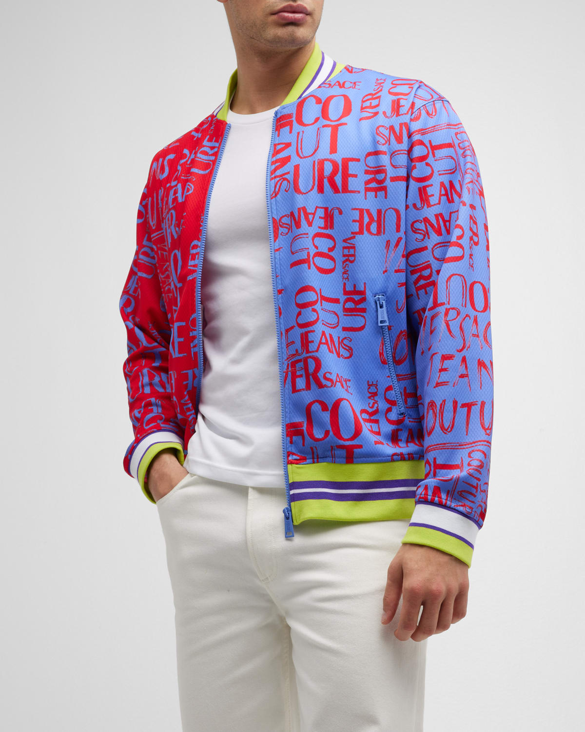 Saga weekend Berouw Versace Jeans Couture Men's Doodle Logo Track Jacket In Periwinkle |  ModeSens