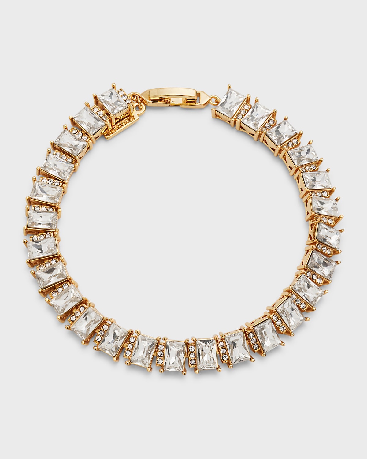 KENNETH JAY LANE CRYSTAL BAGUETTE TENNIS BRACELET